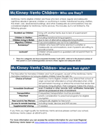 McKinney Vento Homeless Fact Sheet 